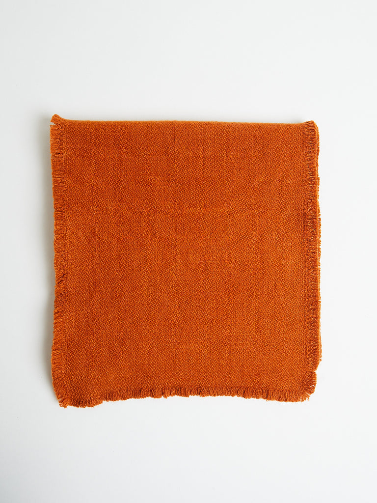 Denis Colomb - Four Sided Fringe Scarf in Tibetan Orange