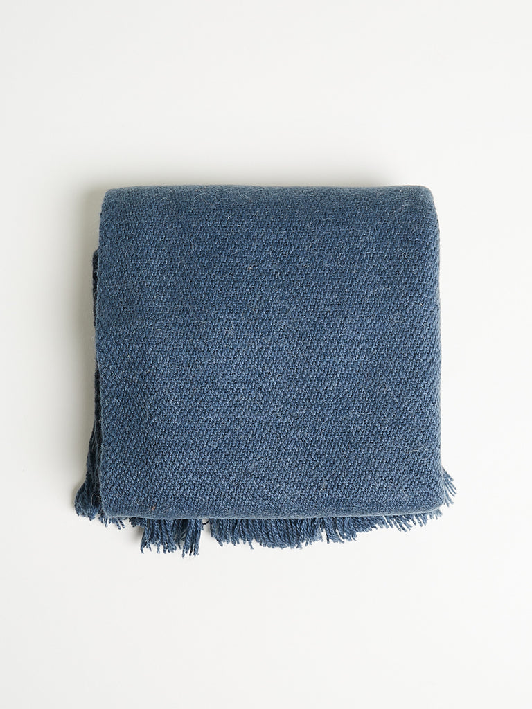 Denis Colomb Gobi Solid Scarf in Bleu Gris