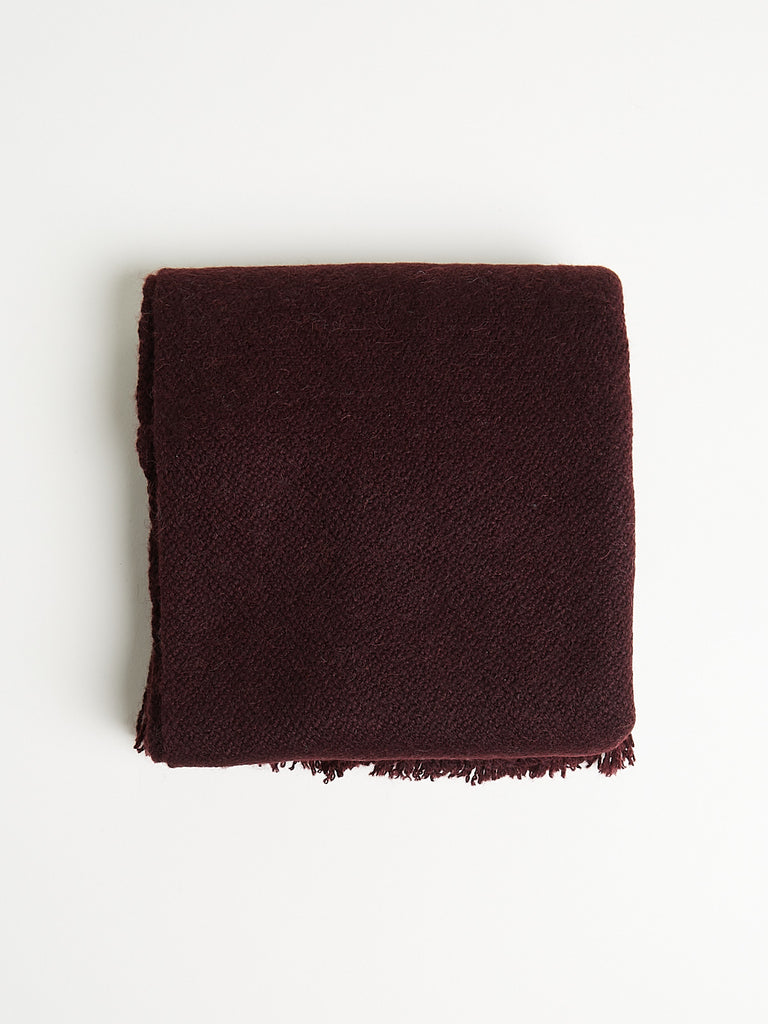 Denis Colomb Gobi Solid Scarf in Dark Fig