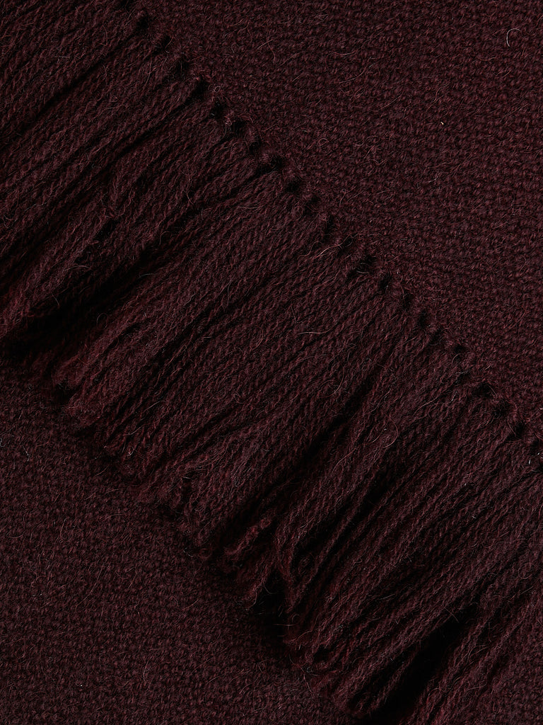 Denis Colomb Gobi Solid Scarf in Dark Fig