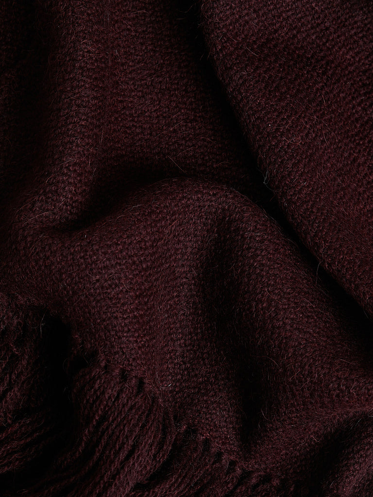 Denis Colomb Gobi Solid Scarf in Dark Fig