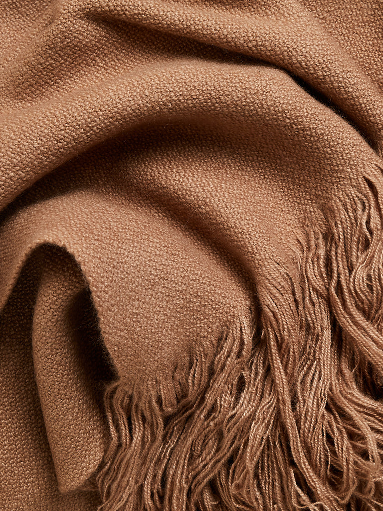 Denis Colomb - Long Fringe Shawl in Camel