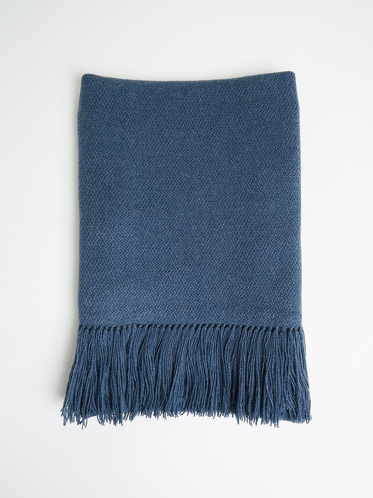 Denis Colomb Gobi Solid Scarf in Bleu Gris