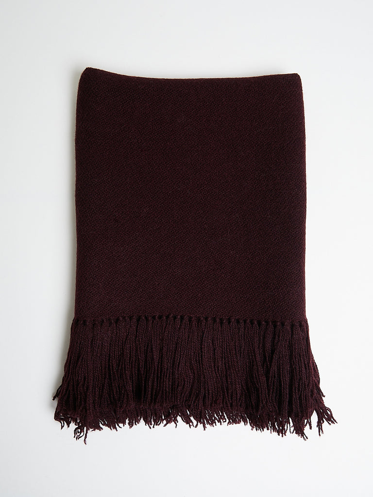 Denis Colomb Gobi Solid Scarf in Dark Fig