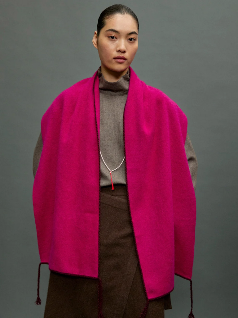Norlha - Dense Boiled Tent Scarf in Fuchsia