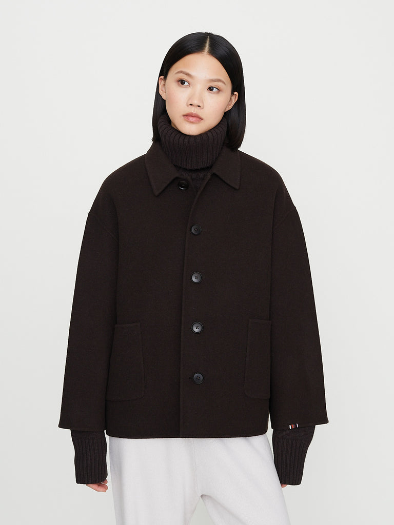 Extreme Cashmere - No. 427 Maker Short Sleeve in Dark Brown