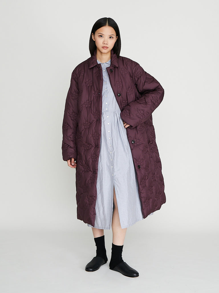 Eleph - Big Puff Coat in Burgundy