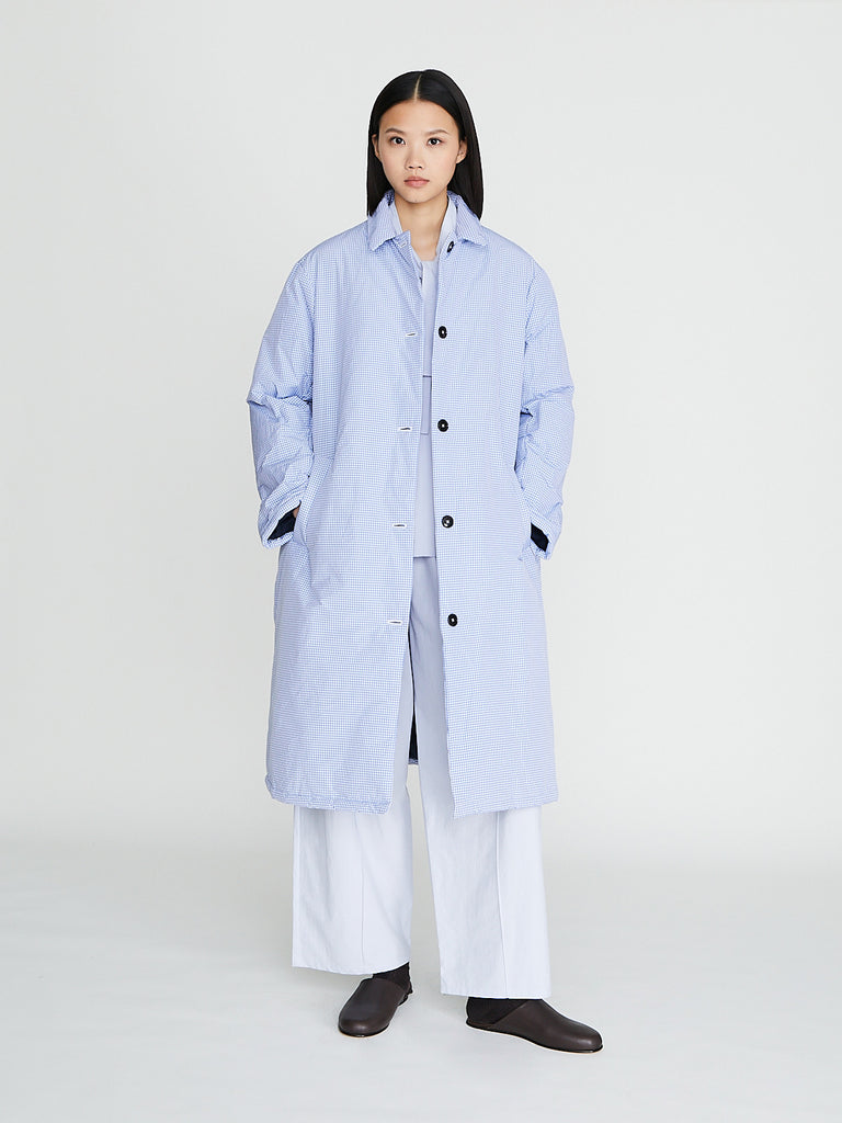 Eleph - Big Puff Coat in Blue Check