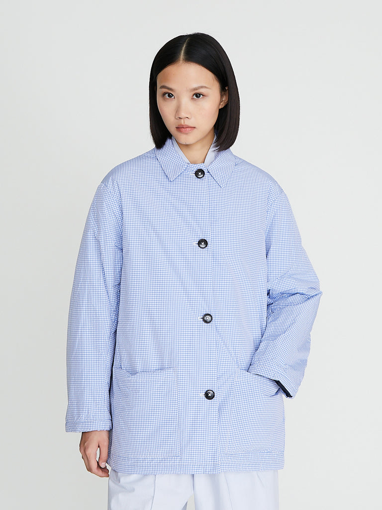 Eleph - Small Puff Coat in Blue Check