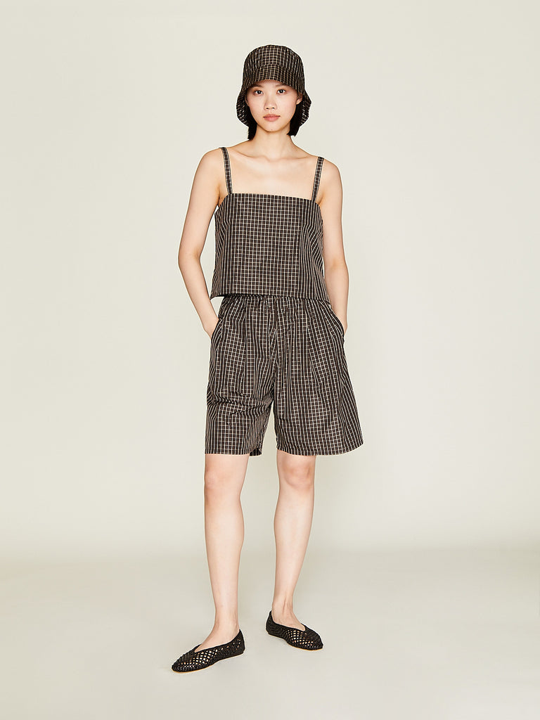 Eleph - Lucy Shorts in Brown Check
