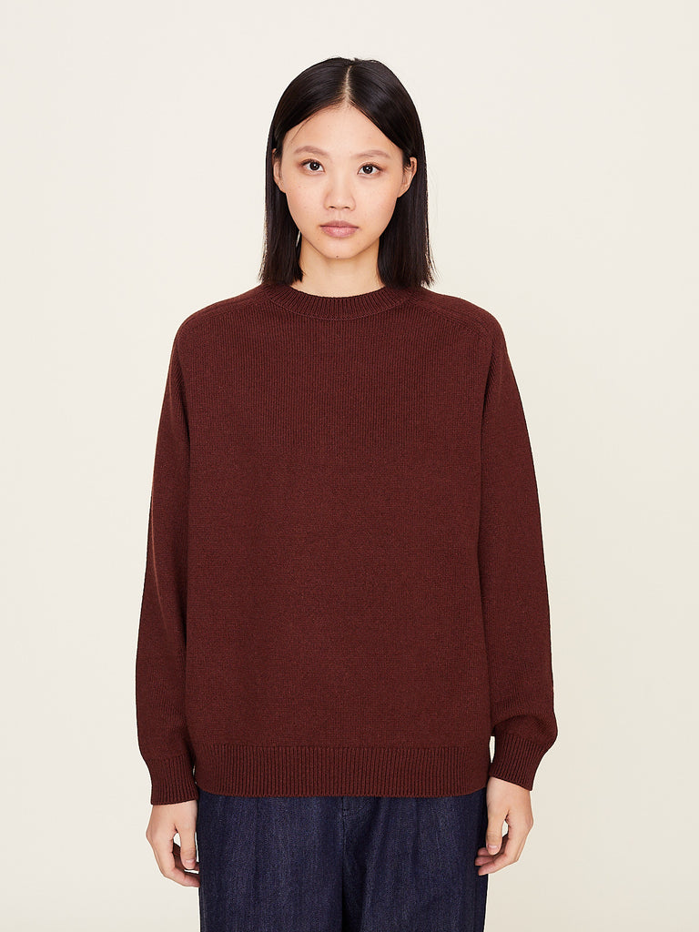 Arts & Science - Epaulet Sleeve Sweater in Red Brown