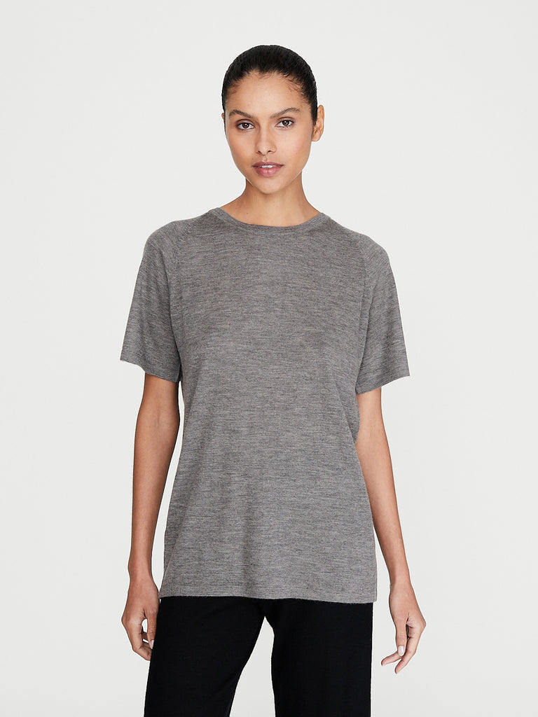 Frenckenberger - Normal T-Shirt in Brown Melange