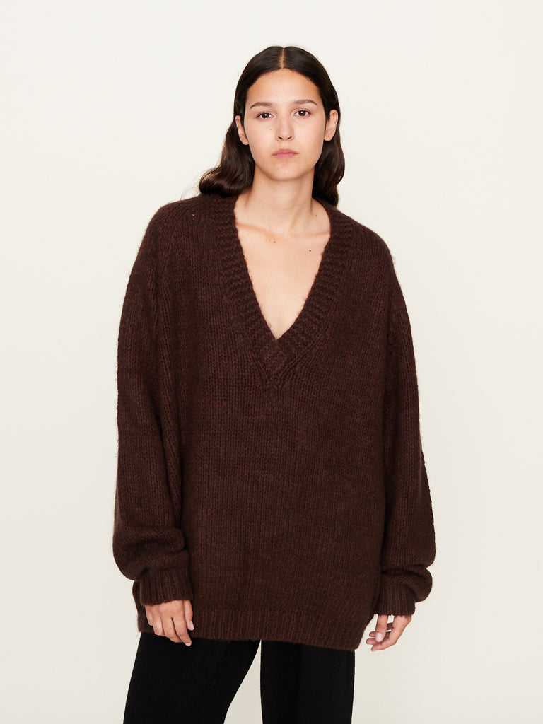 Frenckenberger - Big Knit Johnny Sweater in Americano