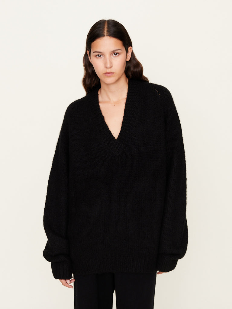 Frenckenberger - Big Knit Johnny Sweater in Black