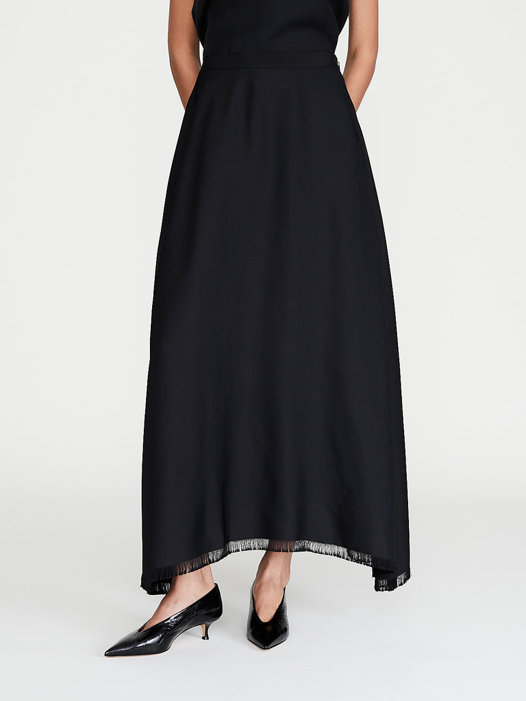 Fforme - Ash Drape Skirt in Black