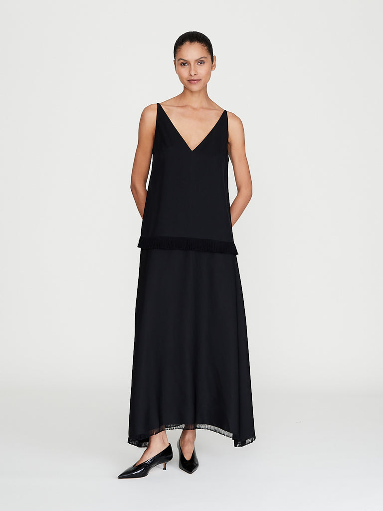 Fforme - Ash Drape Skirt in Black