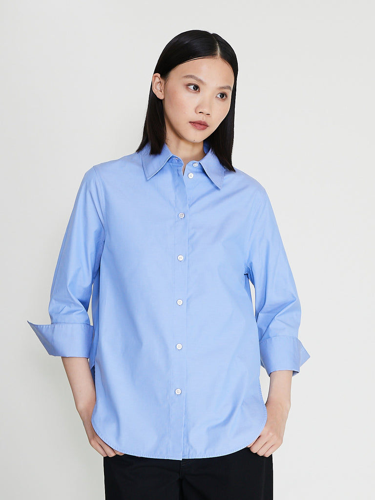 Fforme - Nico Petite Shirt in Oxford Blue