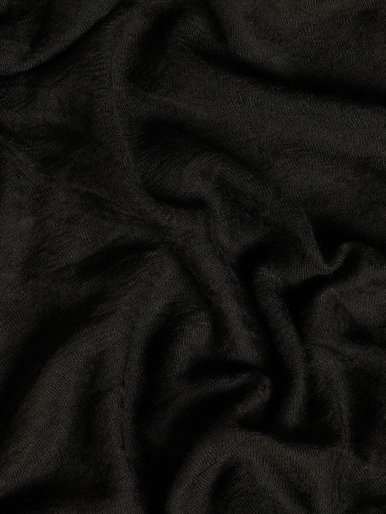 Frenckenberger - Woven Scarf Mono in Black Olive