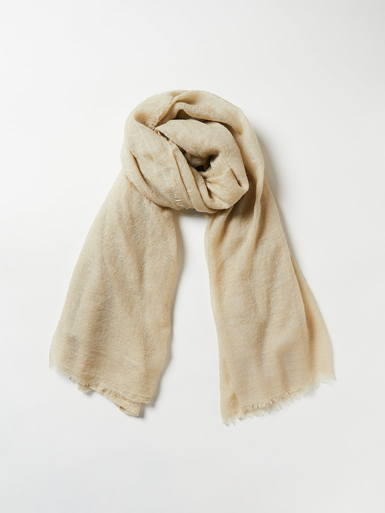 Frenckenberger - Woven Scarf Mono in Faded Beige