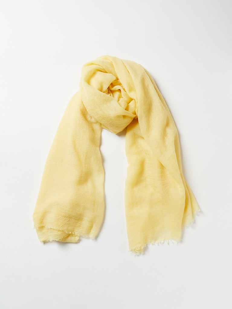 Frenckenberger - Woven Scarf Mono in Sun Yellow