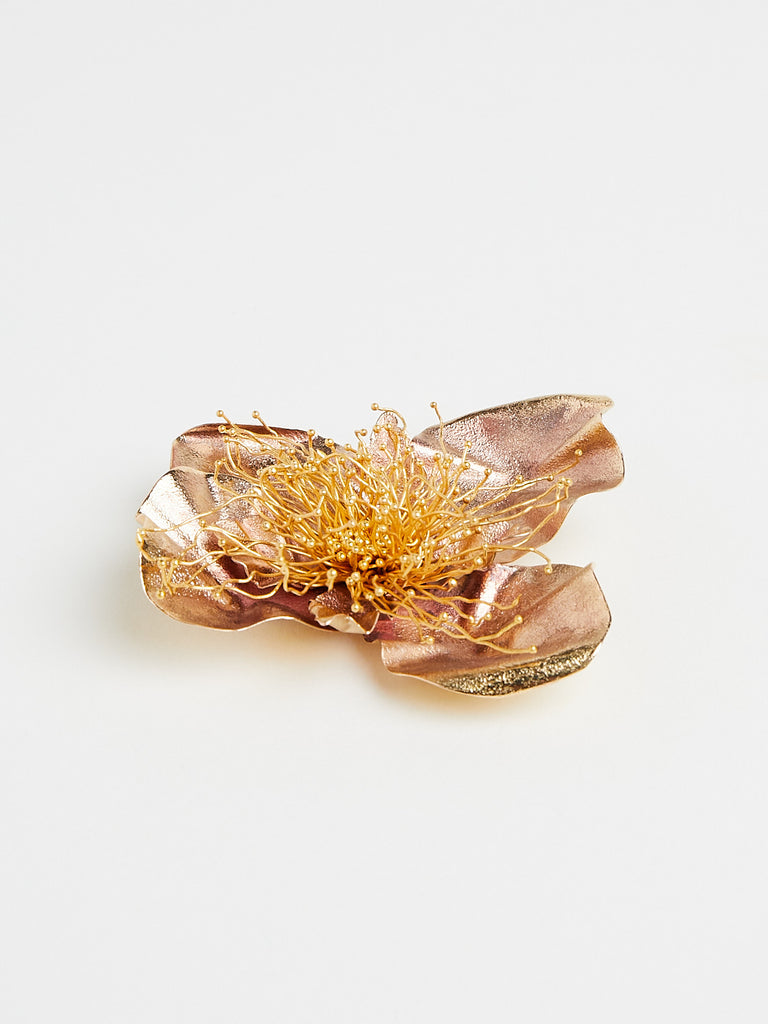 Fanourakis Floral Brooch in 22k Yellow Gold