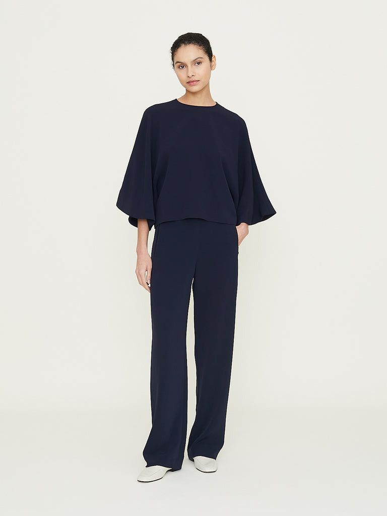 Fforme Larissa Curved Pants in Navy