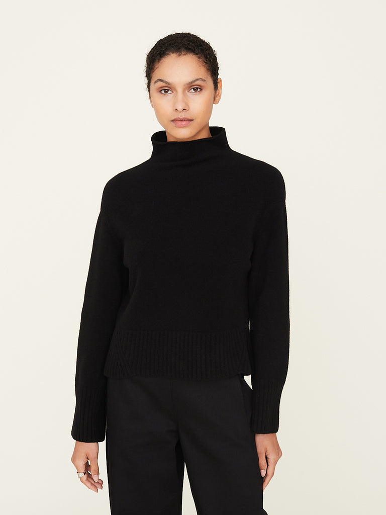 Fforme Julie Funnel Neck Sweater in Black