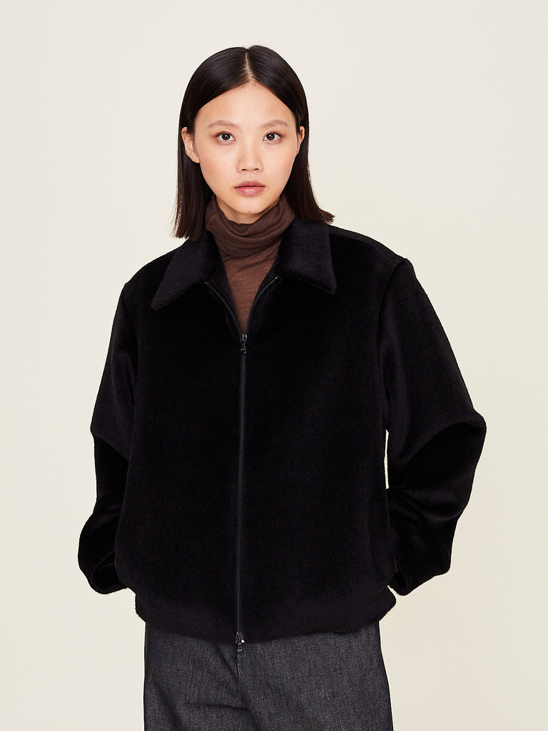 Gabriela Coll Garments - No.285 Suri Alpaca Pocket Jacket in Black