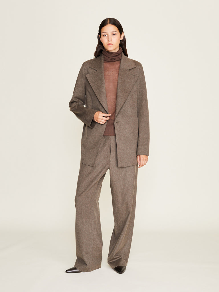Gabriela Coll Garments - No.288 Heavy Wool Drawstring Trousers in Dust