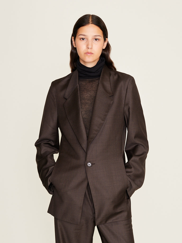 Gabriela Coll Garments - No.206 Fine Wool Jacket in Brown