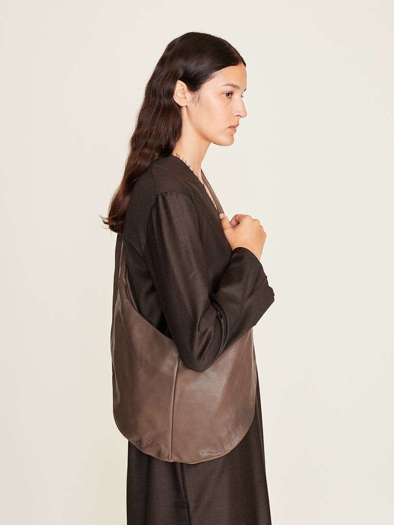 Gabriela Coll Garments - No.250 Leather Crossed Bag in Dust