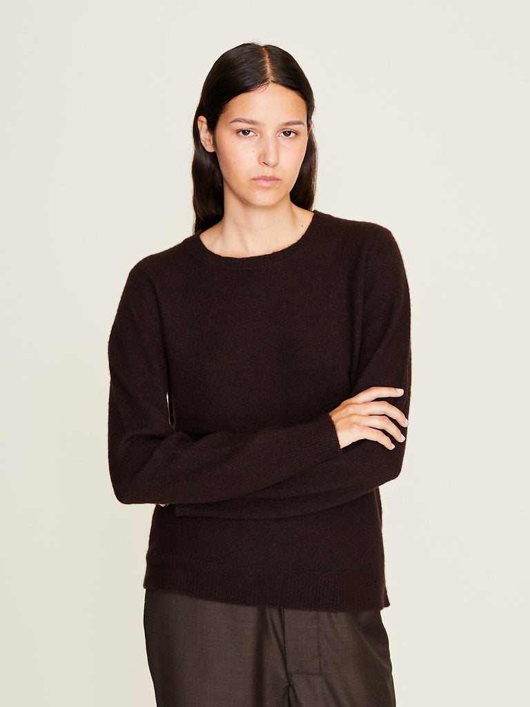 Gabriela Coll Garments - No.344 Cashmere Silk Pullover in Brown