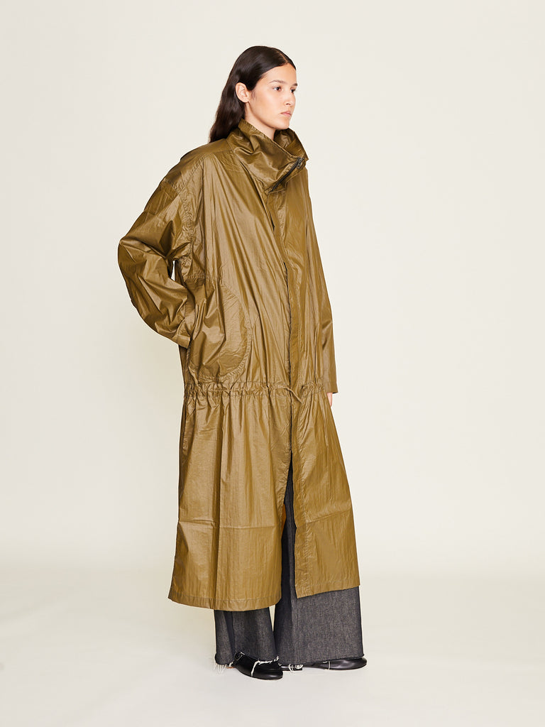 Gabriela Coll Garments - No.351 Technical Long Coat in Green