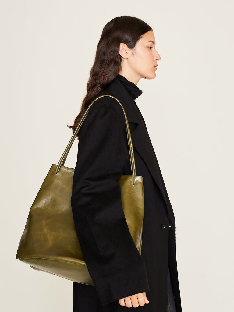 Gabriela Coll Garments - No.17 Leather Hoof Bag in Green