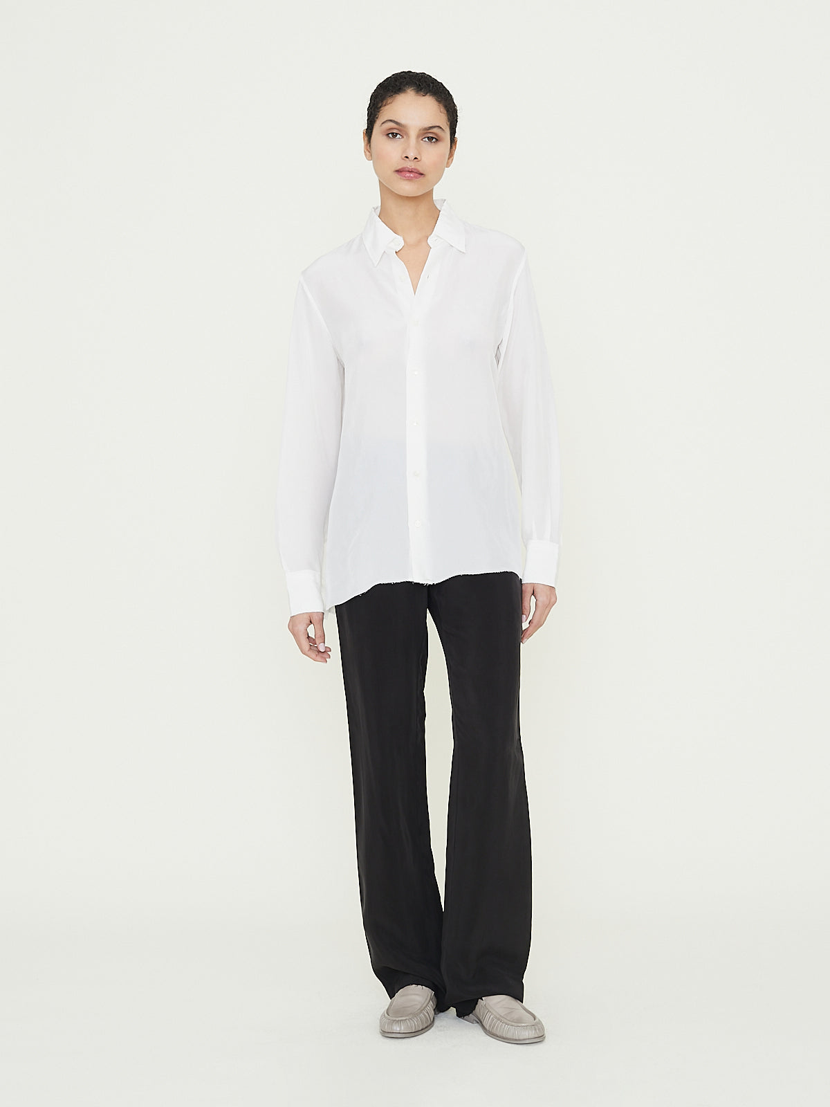 Gabriela Coll Garments - No. 197 Cupro Shirt in White – Mouki Mou