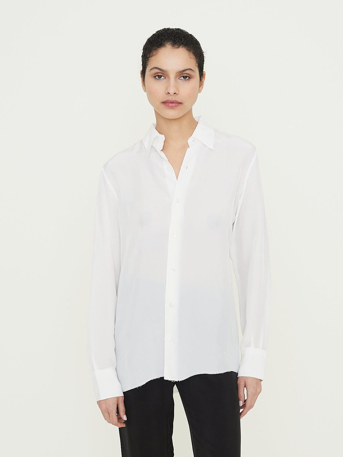 Gabriela Coll Garments - No. 197 Cupro Shirt in White – Mouki Mou