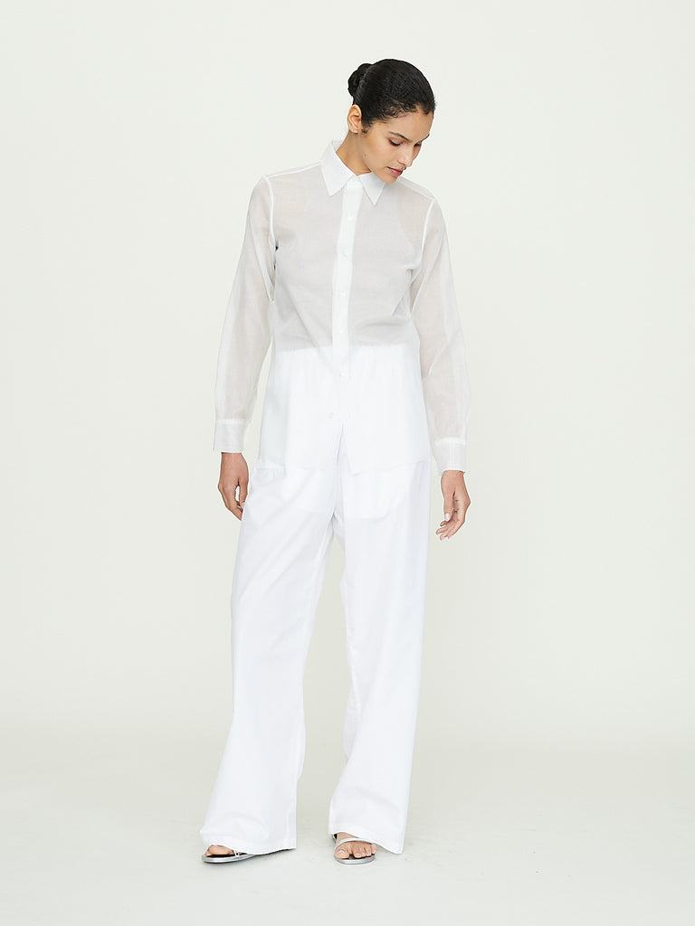Gabriela Coll Garments No. 197 Taffeta Shirt in White