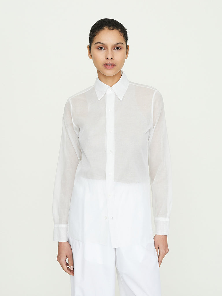 Gabriela Coll Garments No. 197 Taffeta Shirt in White