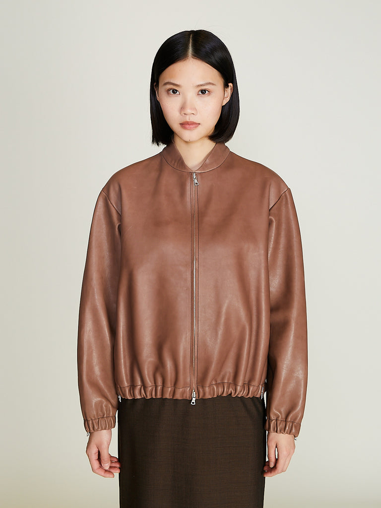 Gabriela Coll Garments - No. 306 Leather Six Zipper Jacket in Brown