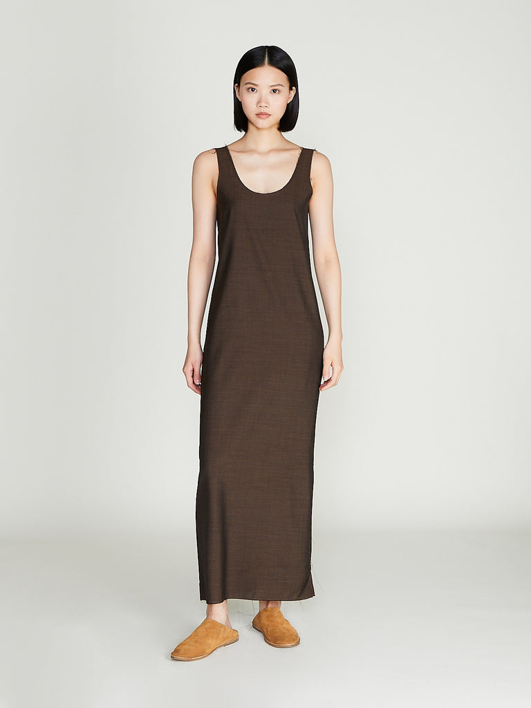 Gabriela Coll Garments - No. 100 Summer Wool Slip Dress in Brown