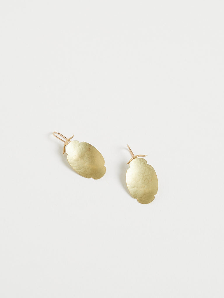 Gabriella Kiss Large Scallop Earrings in 18k Yellow Gold