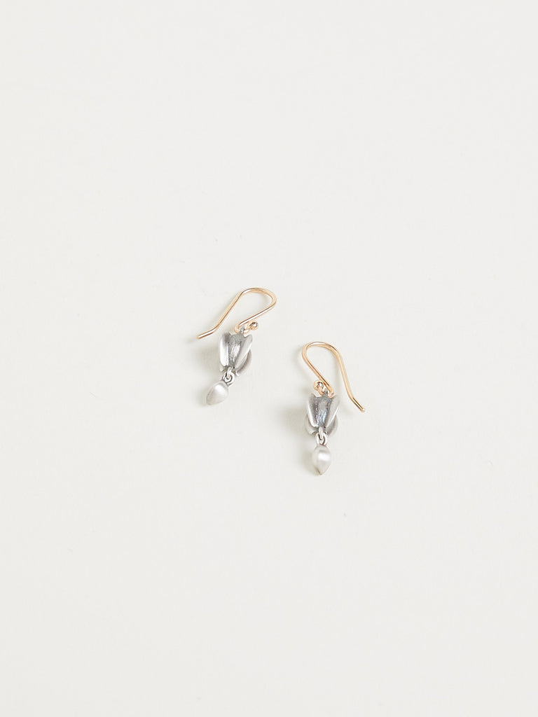 Gabriella Kiss Buckwheat with Seed Earrings in Sterling Silver