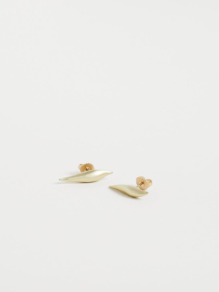 Gabriella Kiss Large Slug Post Earrings in 14k Yellow Gold