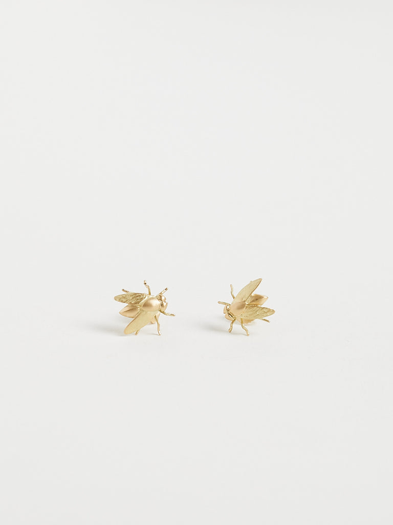 Gabriella Kiss Fly Post Earrings in 18k Yellow Gold