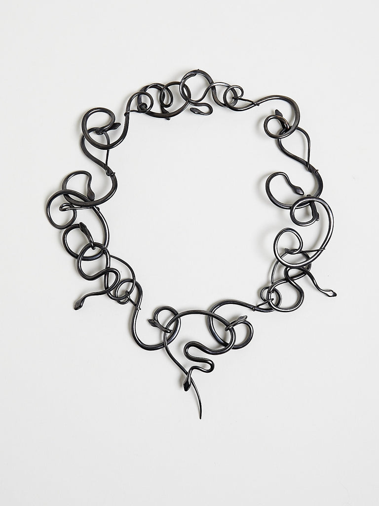 Gabriella Kiss Snake Necklace in Bronze