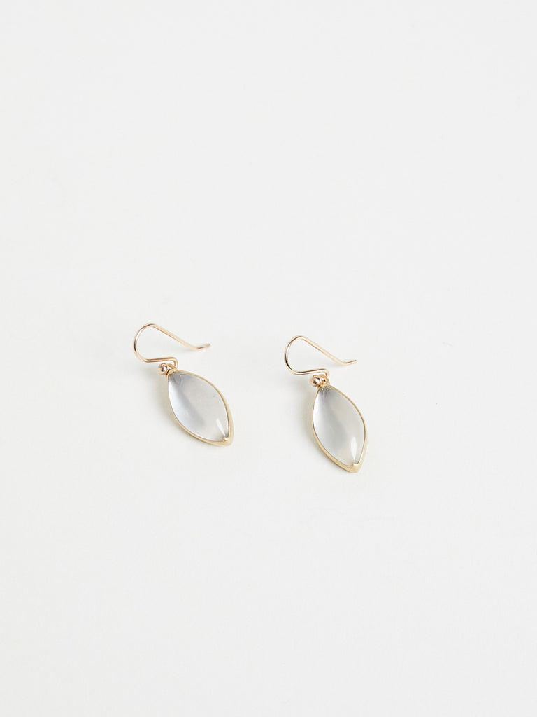 Gabriella Kiss 7.25ct Marquis Moonstone Earrings in 18k Yellow Gold