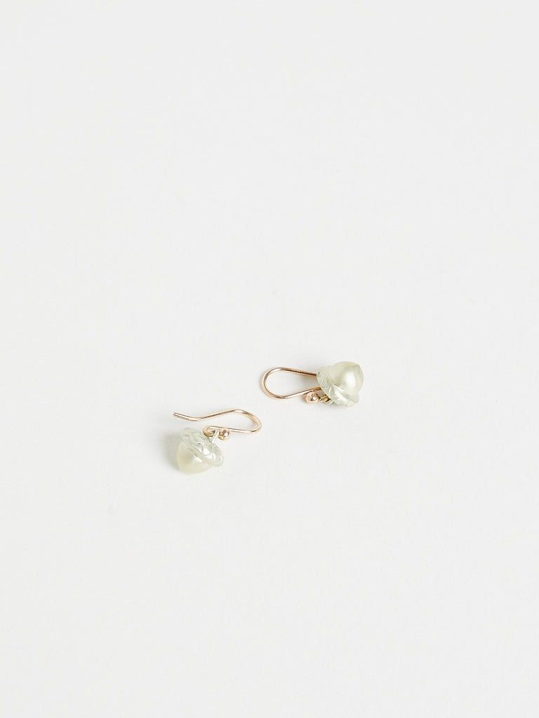 Gabriella Kiss Baby Acorn Earrings in 14k Green Gold