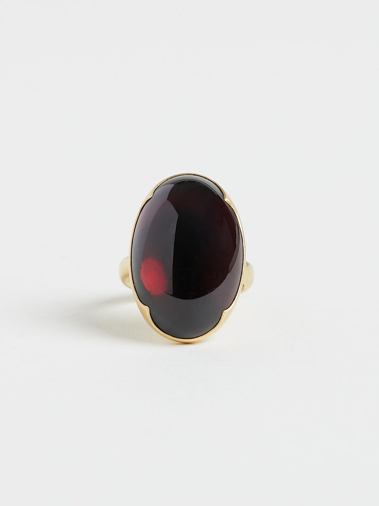 Gabriella Kiss 64ct Almandine Garnet Queen's Ring in 18k Yellow Gold