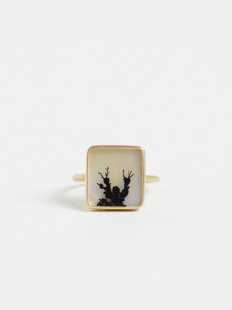 Gabriella Kiss 2.91ct Square Dendrite Ring in 18k Yellow Gold