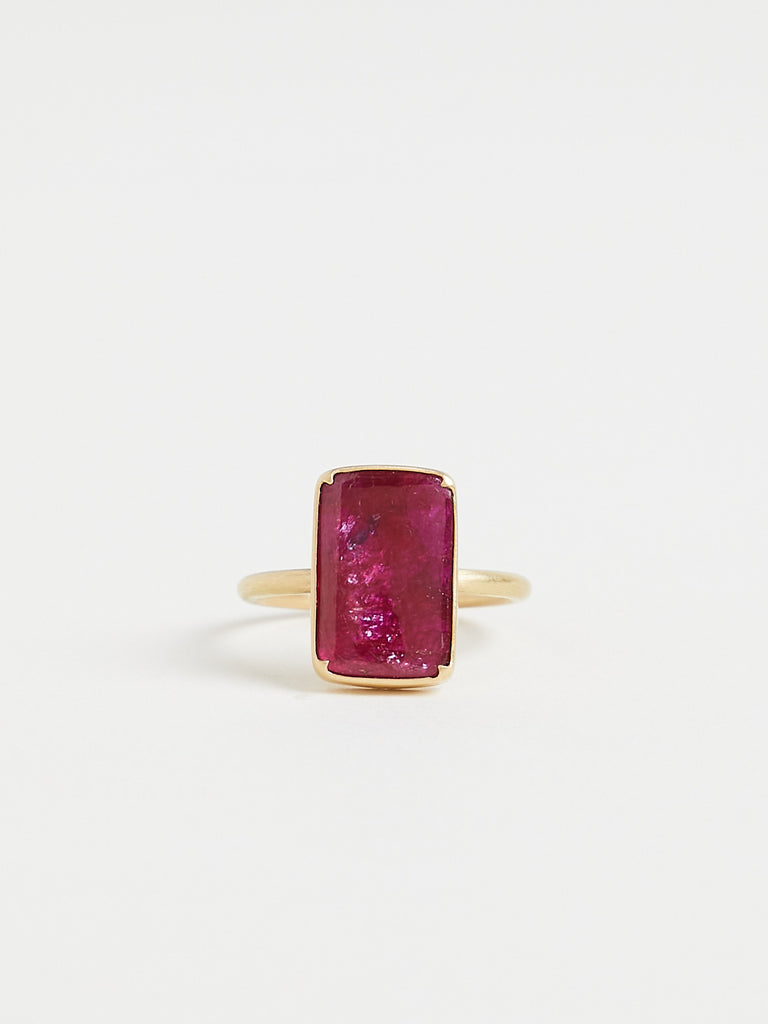 Gabriella Kiss 4.33ct Untreated Ruby Ring in 18k Yellow Gold